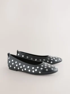Next Black Forever Comfort® Round Toe Ballerinas Discount