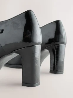 Next Black Forever Comfort® Round Toe Block Heel Buckle Detail Shoe Boots Sale