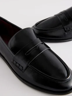 Next Forever Comfort® Round Toe Penny Loafers Black