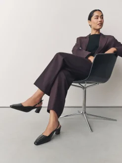 Next Forever Comfort® Square Toe Slingback Heels Black Outlet