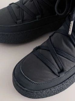 Next Black Forever Comfort® Water Repellent Finish Faux Fur Lined Boots