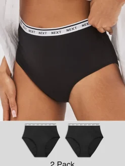 Next Full Brief Heavy Flow Period Knickers 2 Pack Black Clearance