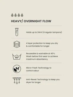 Next Full Brief Heavy Flow Period Knickers 2 Pack Black Clearance