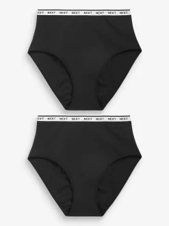 Next Full Brief Heavy Flow Period Knickers 2 Pack Black Clearance