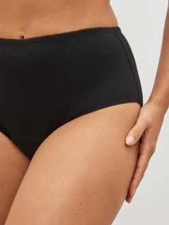 Next Black Full Brief Medium Flow Cotton Period Knickers Hot