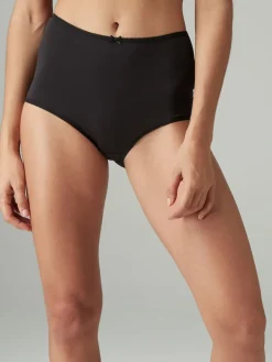 Next Full Brief Microfibre Knickers 5 Pack Black Sale