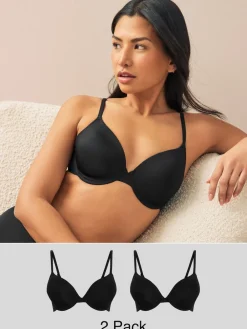 Next Black Full Cup A-E Smoothing Ultimate Comfort Bras 2 Pack Online