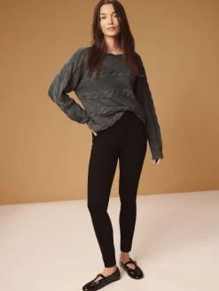 Next Black Full Length Jersey Denim Leggings Sale