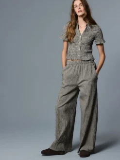 Next Gingham Short Sleeved Shirt Black