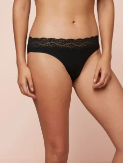 Next Black High Leg Cotton Lace Knickers 4 Pack