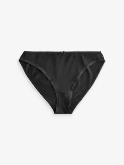Next High Leg Cotton Rich Knickers 7 Pack Black Hot