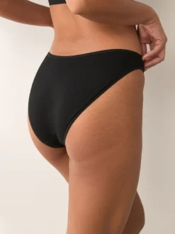 Next High Leg Cotton Rich Knickers 7 Pack Black Hot