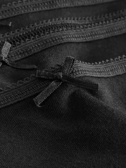 Next Black High Leg Full Briefs Cotton Knickers 10 Pack Outlet