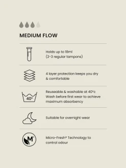 Next Black High Leg Medium Flow Cotton Period Knickers Outlet