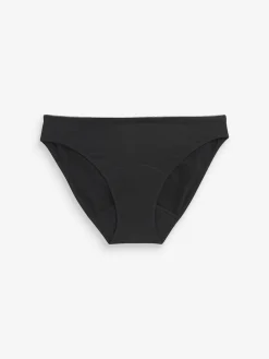 Next Black High Leg Medium Flow Cotton Period Knickers Outlet