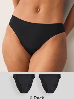 Next Black High Leg No VPL Period Knickers 2 Pack Best