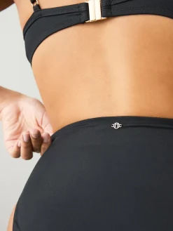 Next High Waist High Leg Bikini Bottoms Black Sale