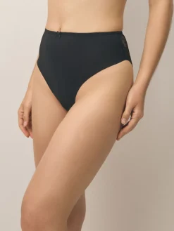 Next Black High Waist High Leg No VPL Lace Back Briefs 3 Pack New