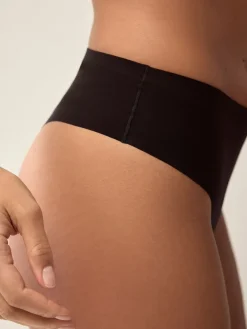 Next High Waisted Thong No VPL Comfort Knickers 3 Pack Black Best