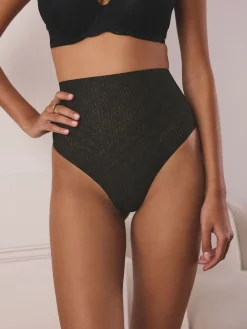 Next Black High Waisted Thong N. Premium Sculpting Shaping Knickers Sale