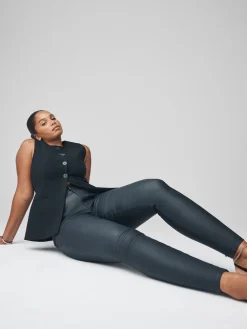 Next Hourglass Coated Denim Skinny Jeans Black Discount