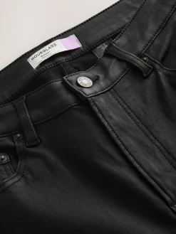 Next Hourglass Coated Denim Skinny Jeans Black Discount
