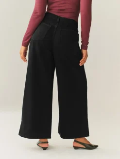 Next Black Hourglass High Rise Palazzo Wide Leg Jeans Best