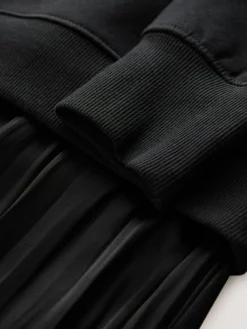 Next 2-In-1 Sweatshirt With Satin Midi Skirt Black New