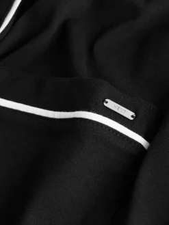 Next Jersey Button Through Pyjamas Black Discount