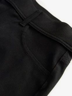 Next Jersey Denim Wide Leg Trousers Black