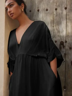 Next Jersey Kaftan Maxi Dress Black Best