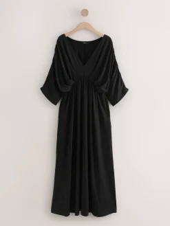 Next Jersey Kaftan Maxi Dress Black Best