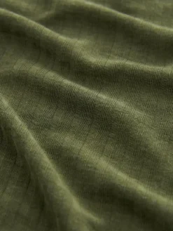 Next Strappy Scoop Neck Slouch Ribbed Vests 2 Pack Black/ Khaki Green New