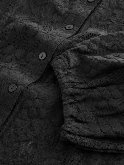 Next Lace Half Sleeve Blouse Black Hot