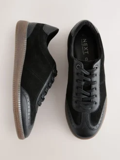 Next Black Leather Brogue Lace Up Trainers Online