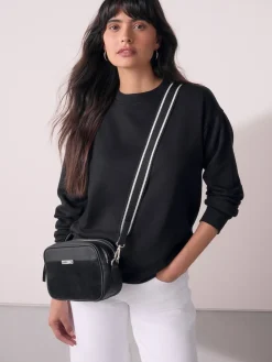 Next Black Leather Camera Bag Hot