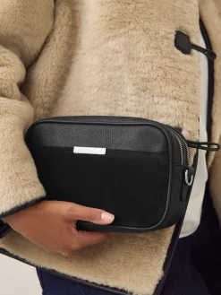 Next Black Leather Camera Bag Hot