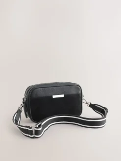Next Black Leather Camera Bag Hot