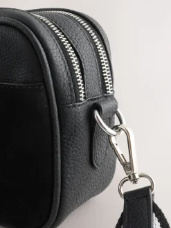Next Black Leather Camera Bag Hot
