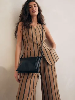 Next Leather Cross Body Bag Black Hot