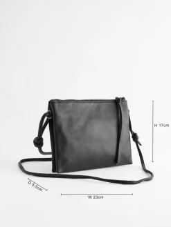 Next Leather Cross Body Bag Black Hot