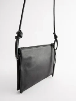 Next Leather Cross Body Bag Black Hot