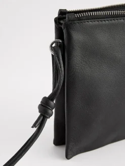 Next Leather Cross Body Bag Black Hot