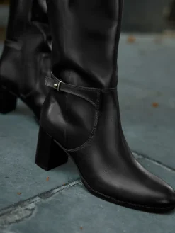 Next Forever Comfort® Hardware Trim Knee High Boots Black Leather Hot