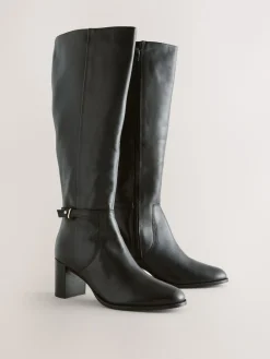 Next Forever Comfort® Hardware Trim Knee High Boots Black Leather Hot