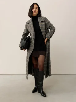 Next Forever Comfort® Flat Chisel Toe Knee High Boots Black Leather Clearance