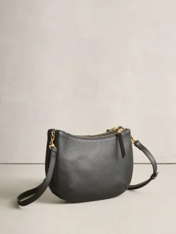Next Leather Scoop Cross-Body Bag Black