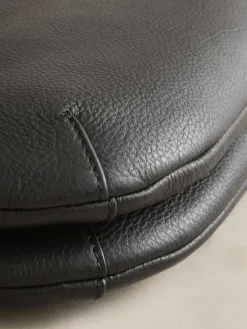 Next Leather Scoop Cross-Body Bag Black