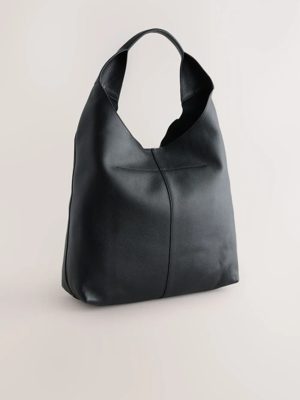 Next Slouchy Shoulder Bag Black Leather Online