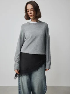 Next Lightweight Lace Trim Triangle Scarf Black Outlet